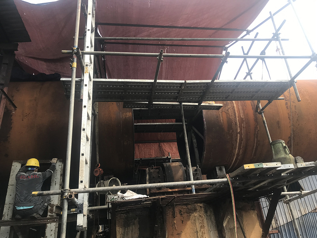 Design, processing, manufacturing, and installation of rotary kiln body