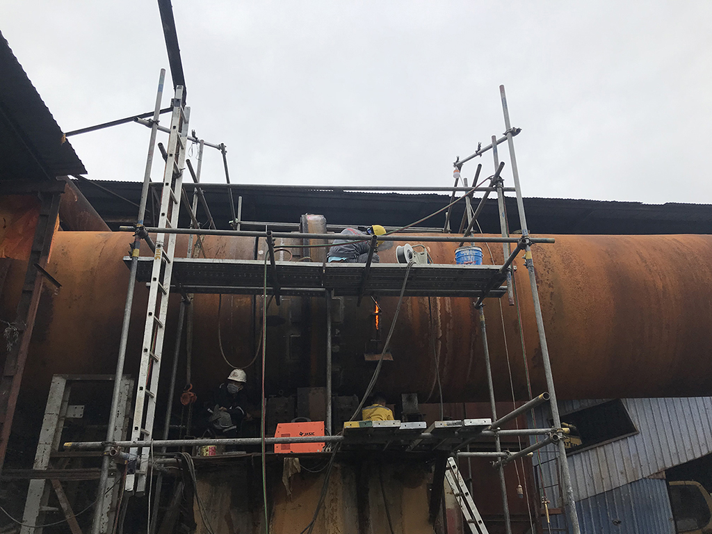 Design, processing, manufacturing, and installation of rotary kiln body